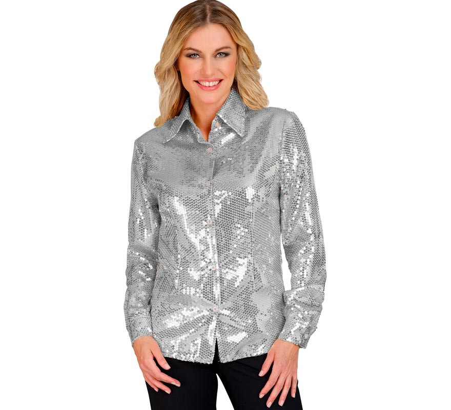 Silver Fashion Costume or Shirt with sequins for women