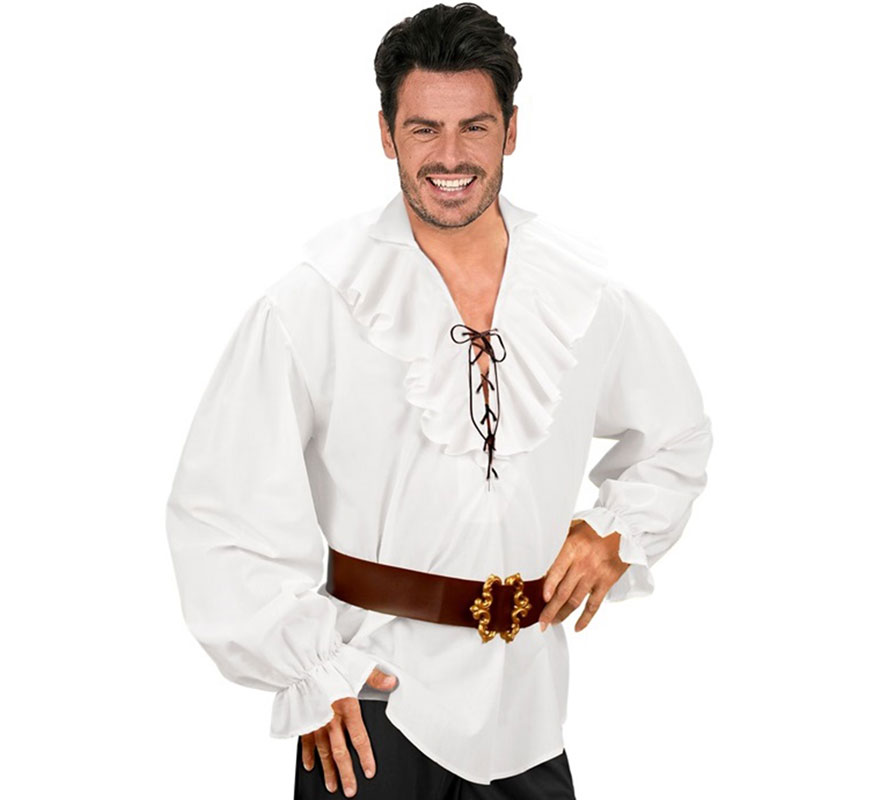 White Pirate Costume or Shirt for Men