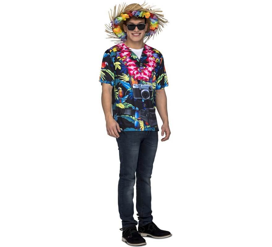 encuesta Tubería Amplificar Camiseta disfraz de Hawaiano para hombre