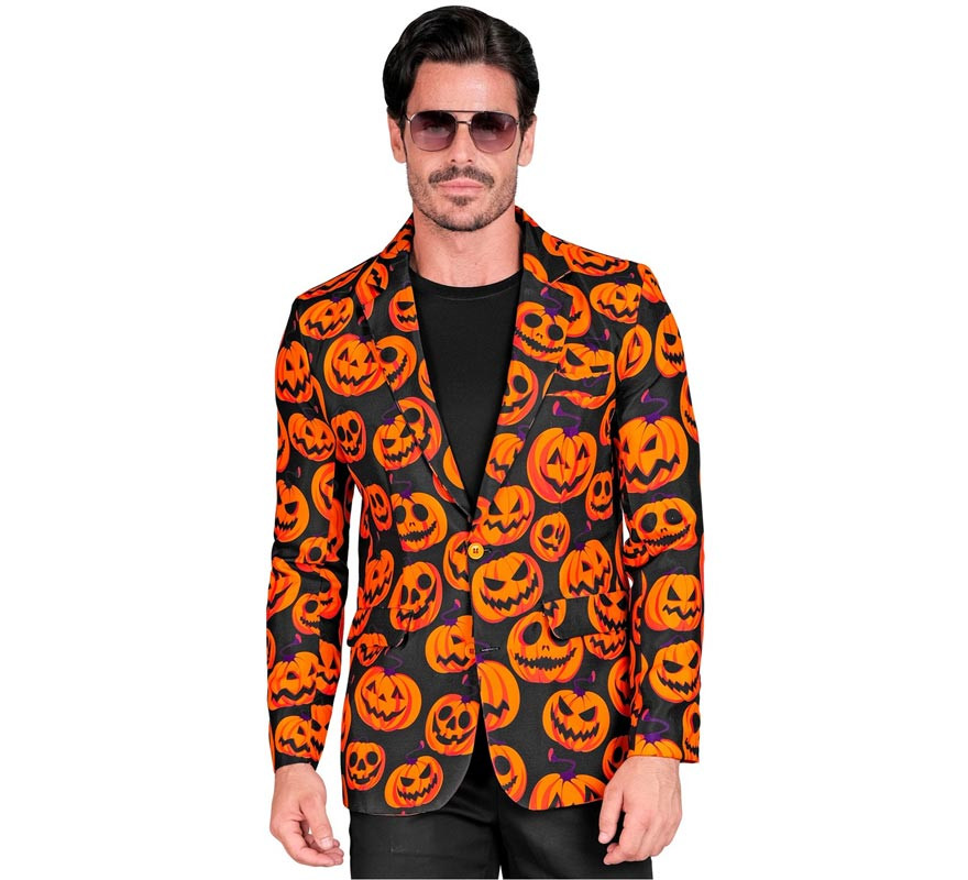 Orange and Black Pumpkin Jacket for Men