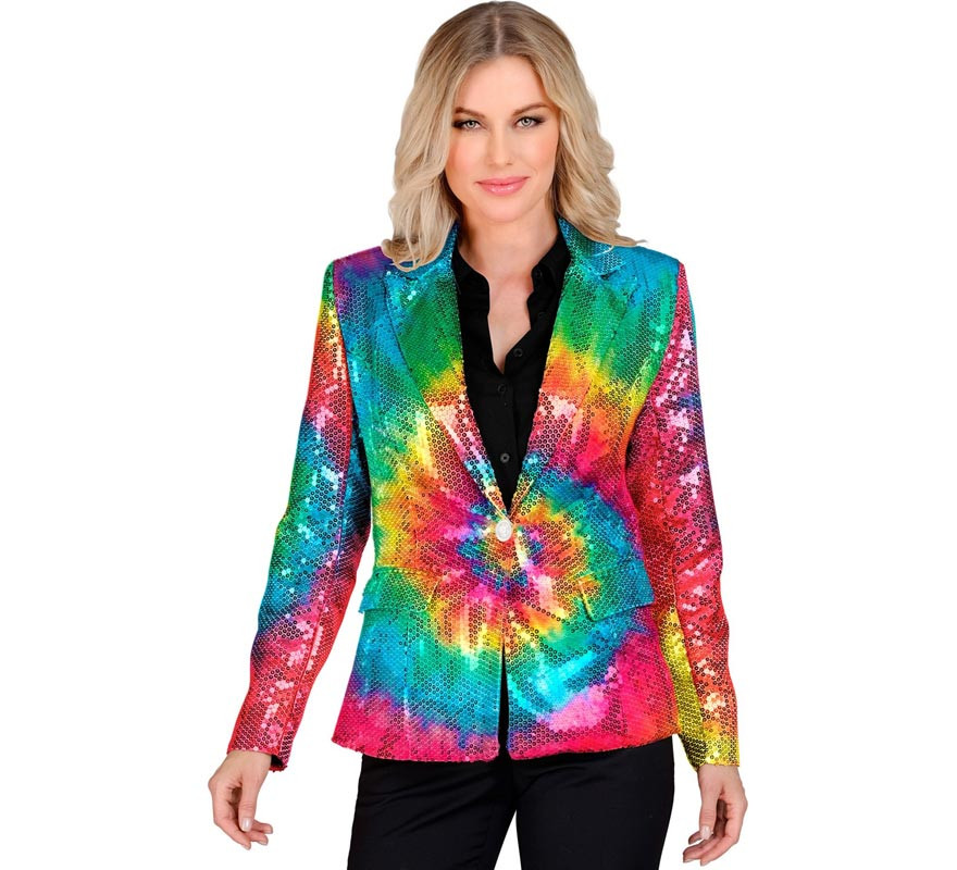 Neon multicolor fashion costume or jacket for women