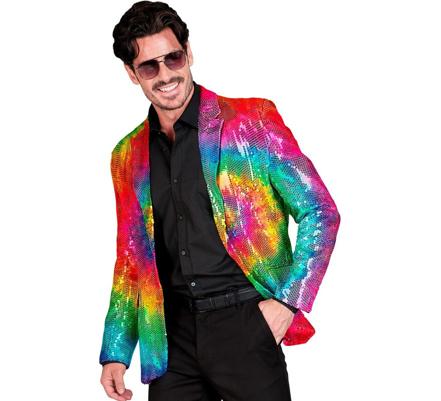 Neon multicolor party costume or jacket for men