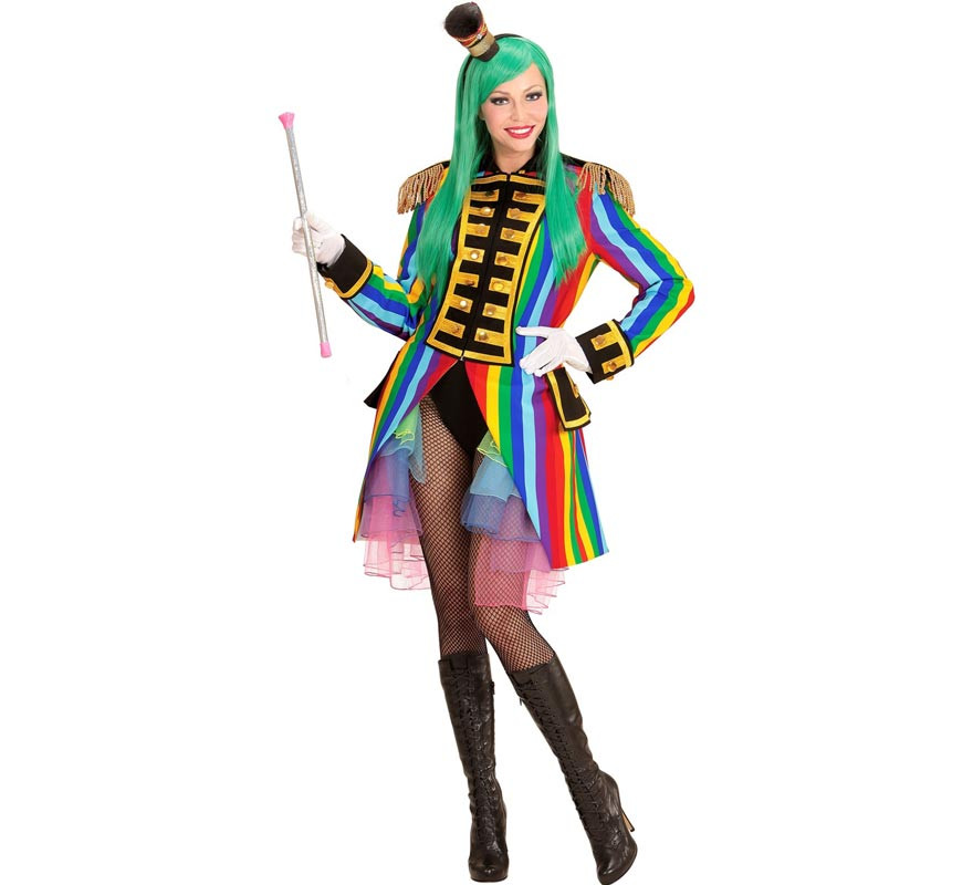 Striped rainbow costume or tailcoat for women