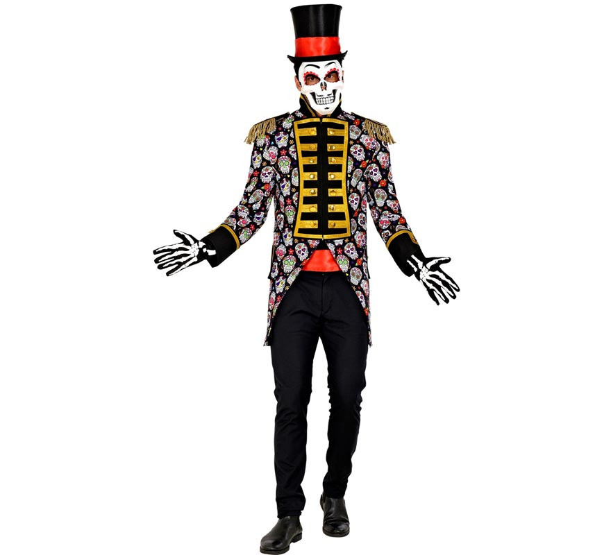 Dark Day of the Dead costume or tailcoat for men