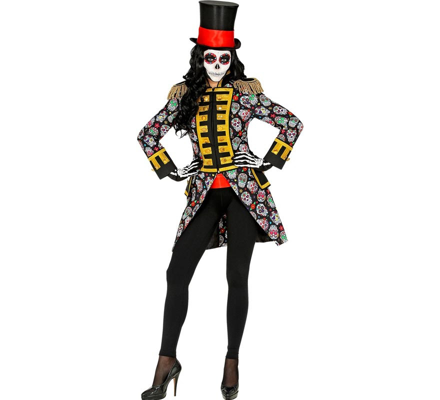 Dark Day of the Dead costume or tailcoat for women