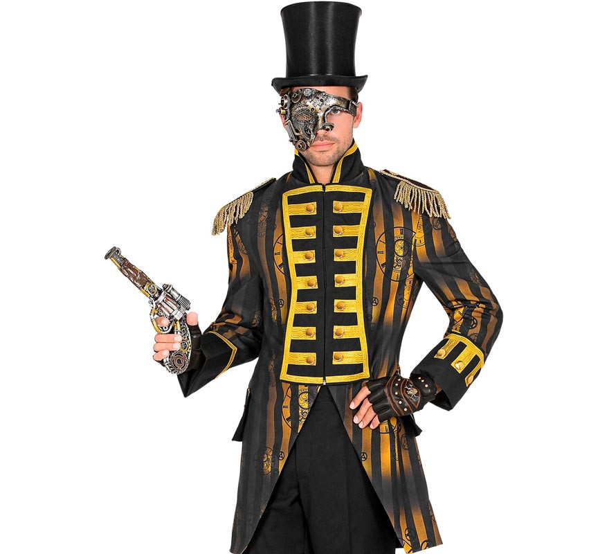 Elegant golden Steampunk costume or tailcoat for men