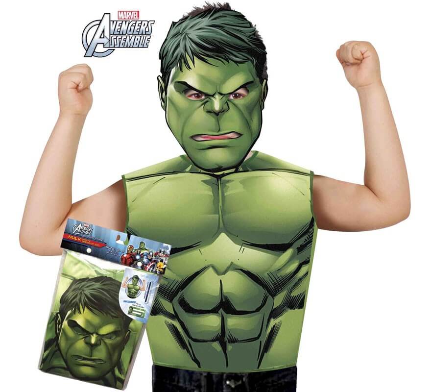 Dato Betsy Trotwood Comienzo Disfraz o Kit de Hulk para niño: Máscara y Camiseta