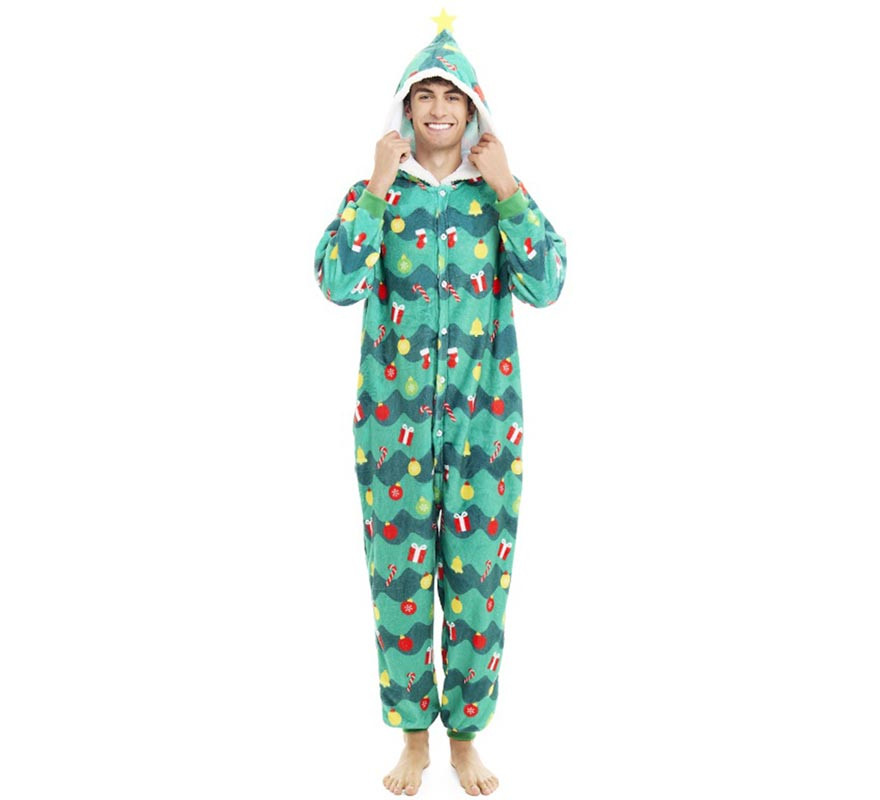 Adult Hooded Christmas Tree Costume or Pajamas