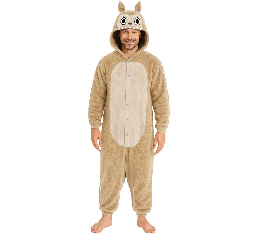 Beiges Lulu Monster Kostüm oder Pyjama für Herren