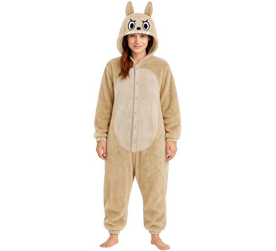 Disfraz o Pijama de Monstruo Lulú beige para mujer
