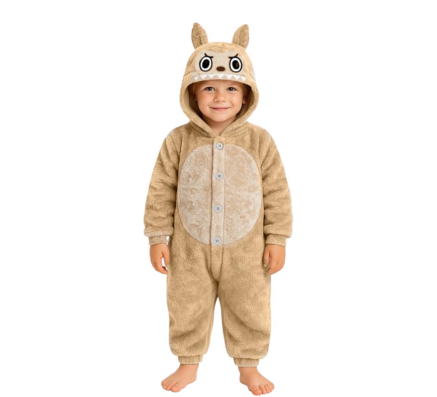 Lulu das Monster Kostüm oder Pyjama in Beige für Kinder