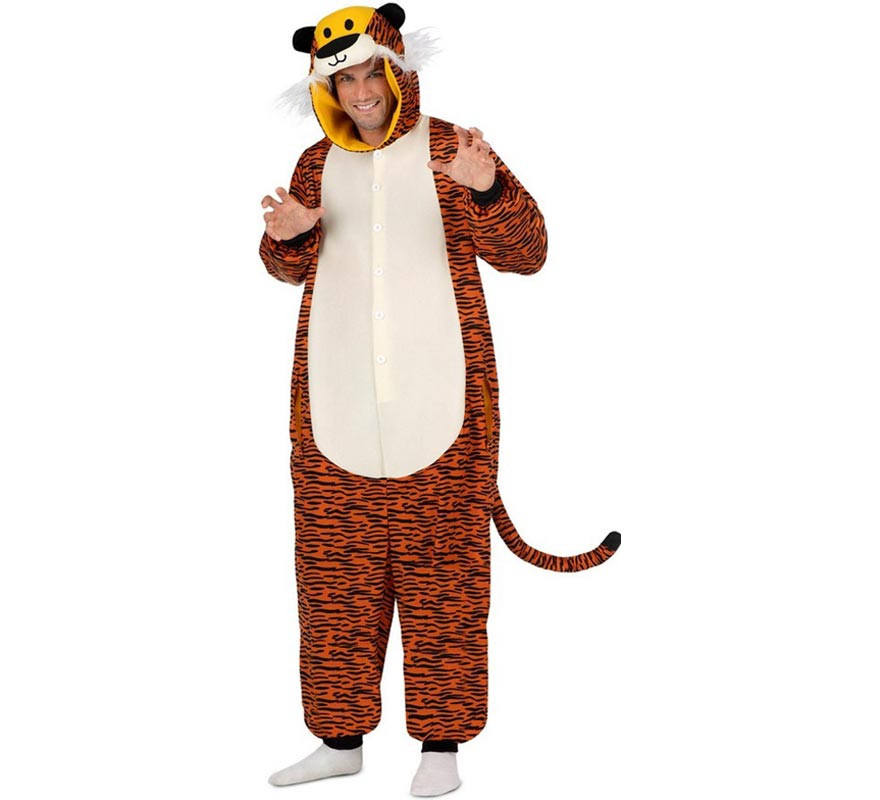 Dark Tiger Hooded Adult Costume or Pajamas