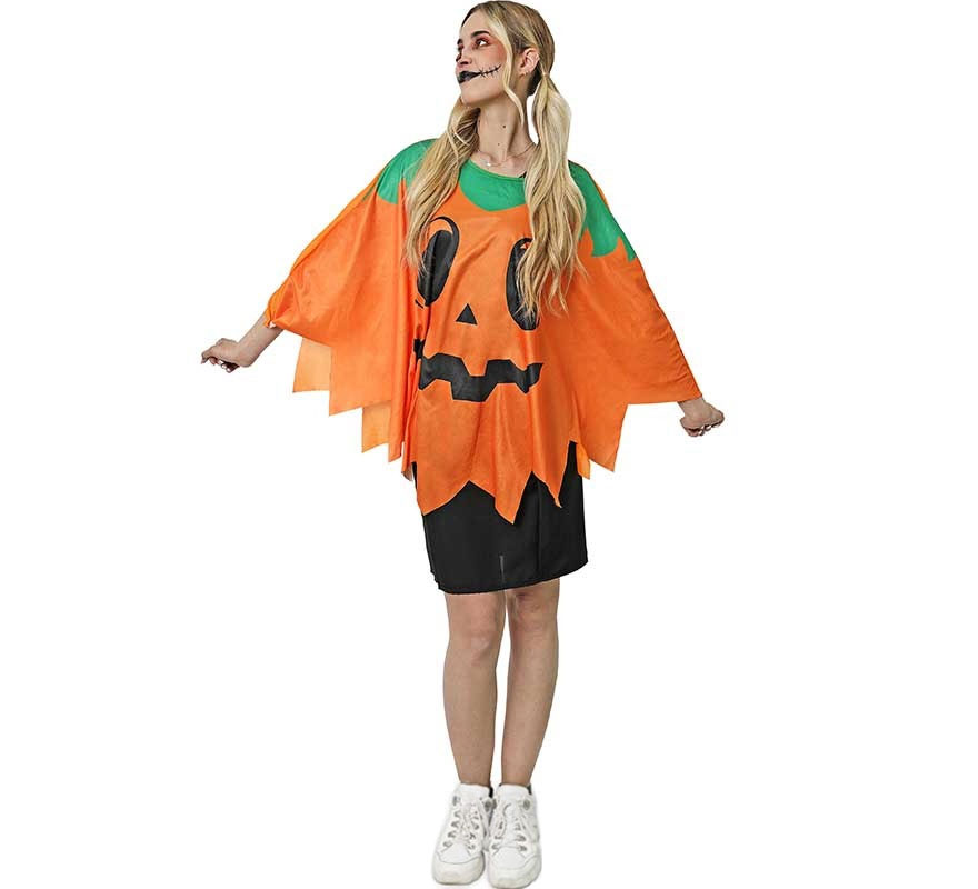 Adult Halloween Pumpkin Poncho or Costume