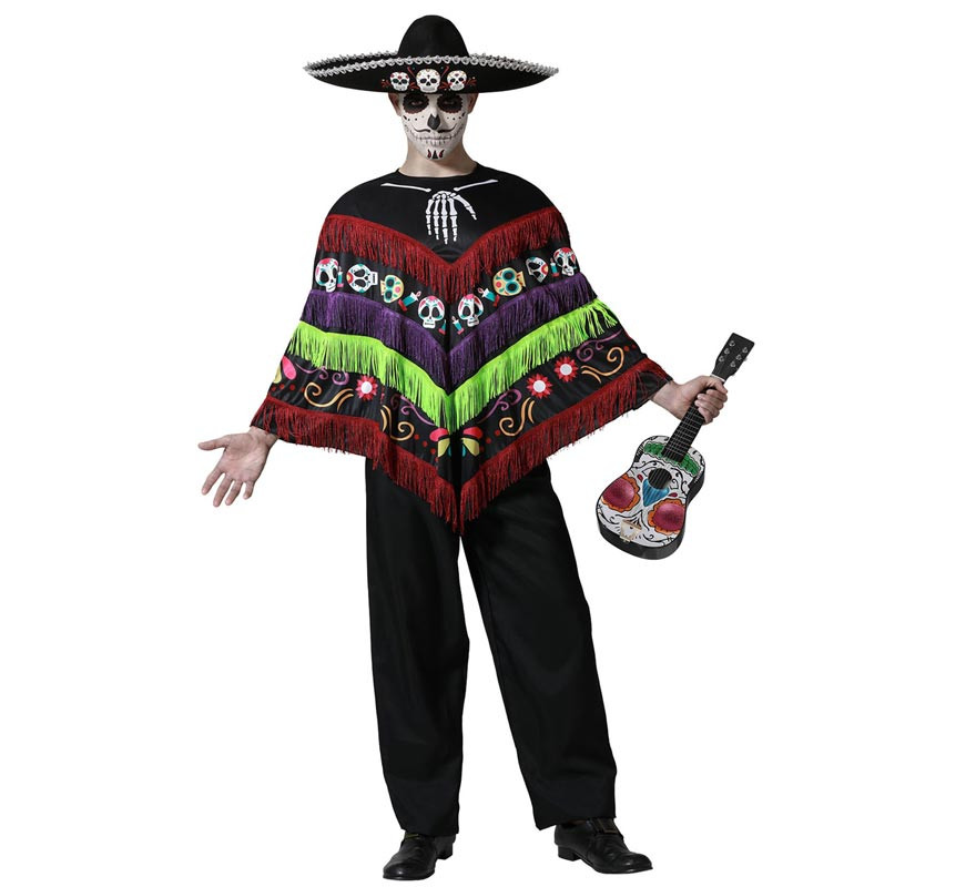 Funny Skeleton Costume or Poncho for men