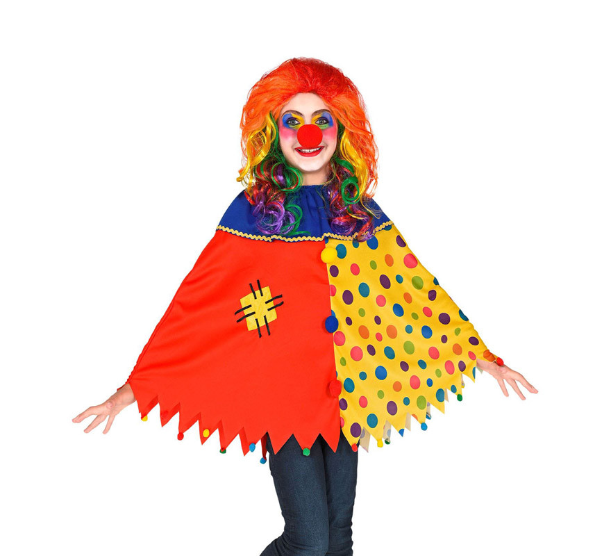 Costume da Clown colorato o Poncho a Pois per bambini