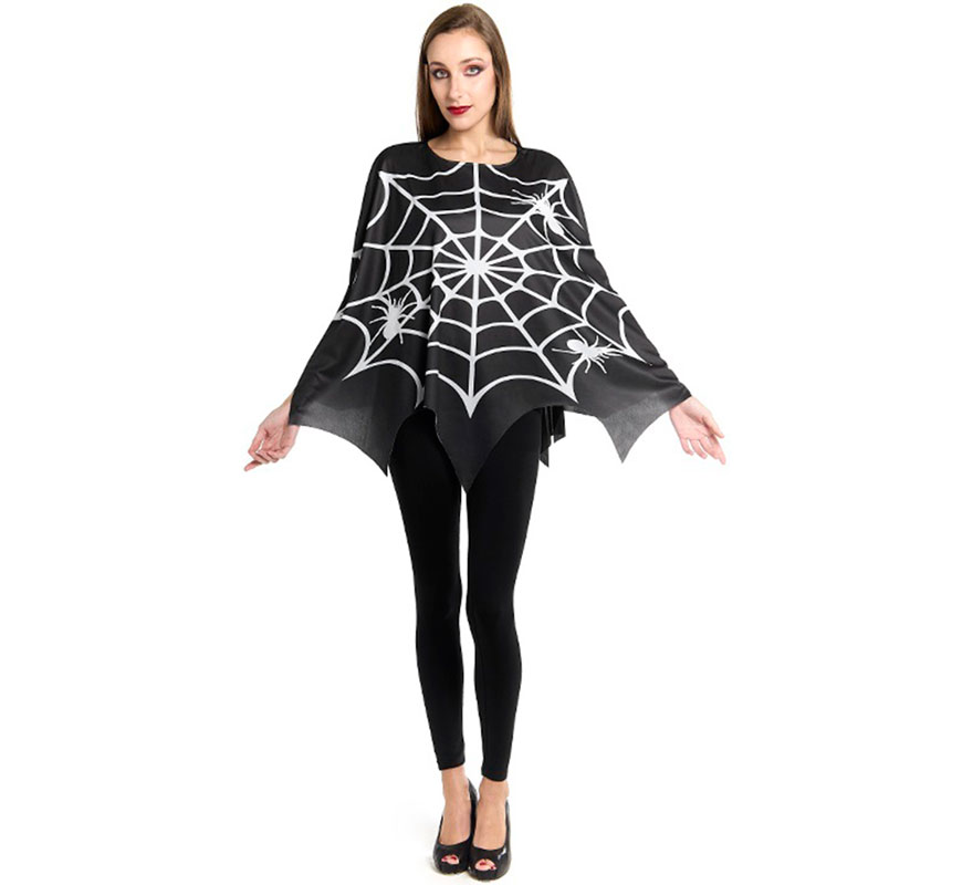 Creepy Spiderweb Costume or Poncho for Women