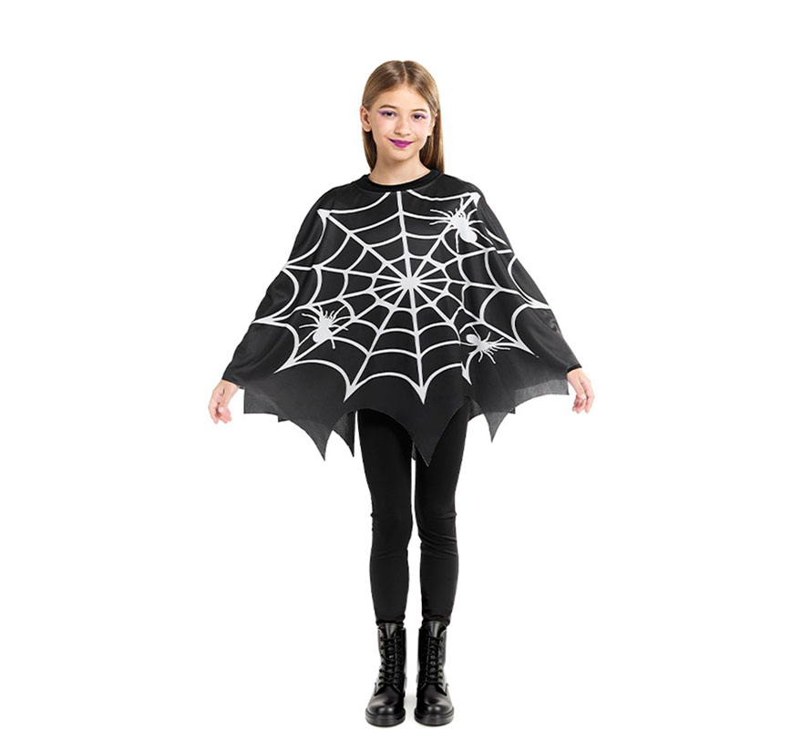 Creepy Spiderweb Costume or Poncho for Girls
