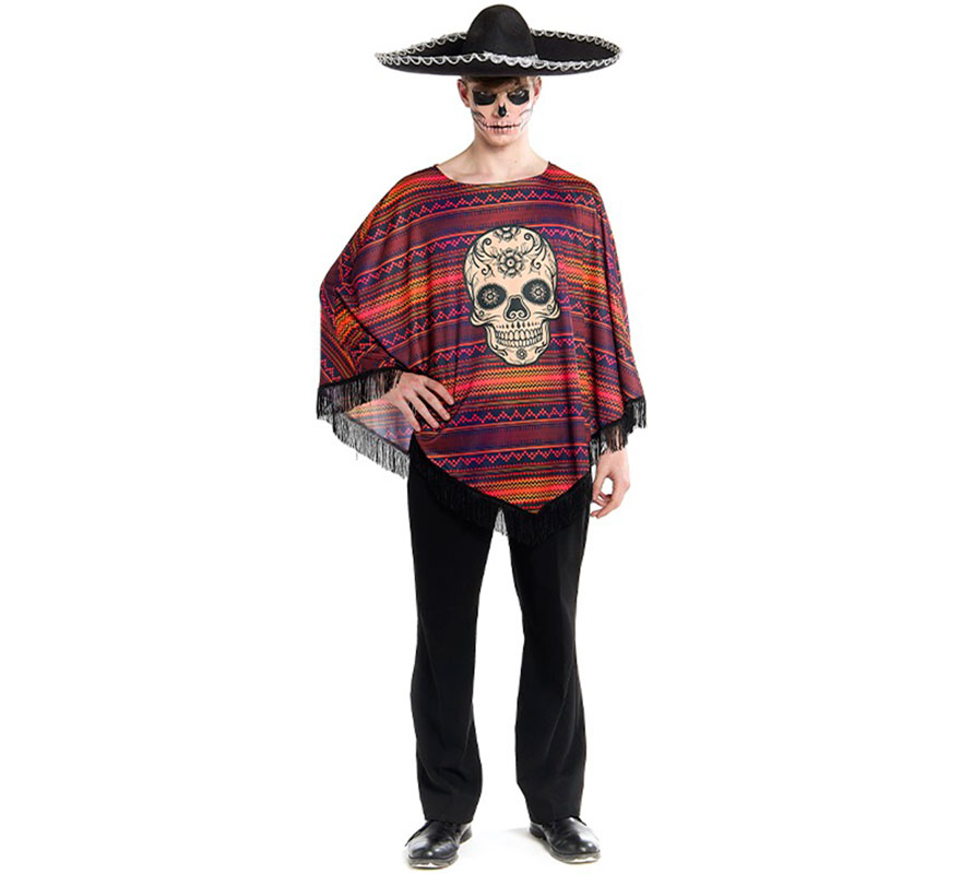 Mexican Catrina Costume or Poncho for Men