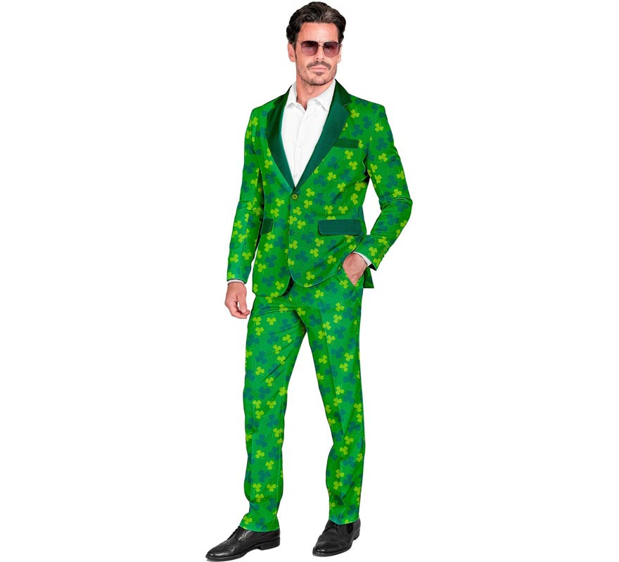 Green clover St. Patrick's Day costume or suit for men