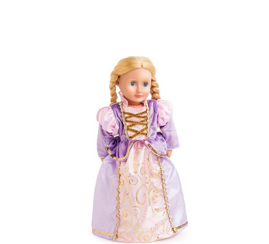 Disfraz o Vestido para muñeca de Rapunzel clásica