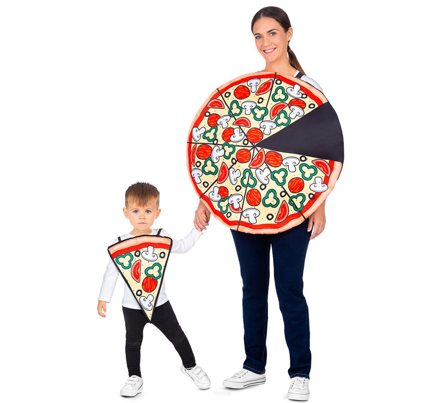 diapositiva Perth Blackborough Cenagal Disfraz Pack Pizza Party para bebé y adulto