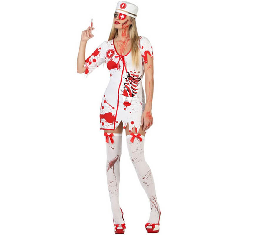 Disfraz para mujer de Enfermera Zombie Sangrienta
