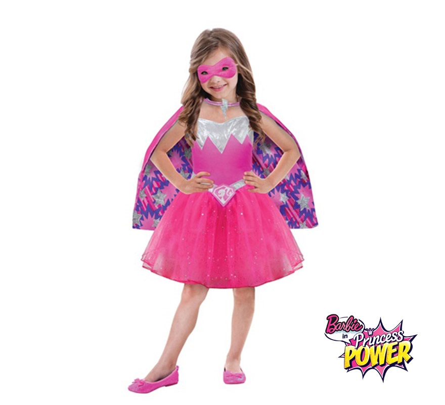 Disfraz superheroína princesa Barbie Power para niñas