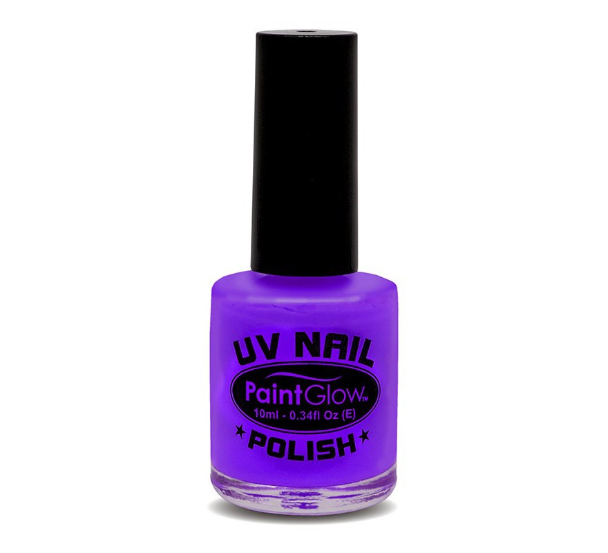 Esmalte de uñas violeta fluorescente de 12 ml.