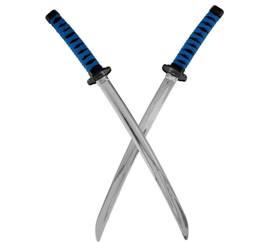 Deluxe 50cm Blue Handle Ninja Swords