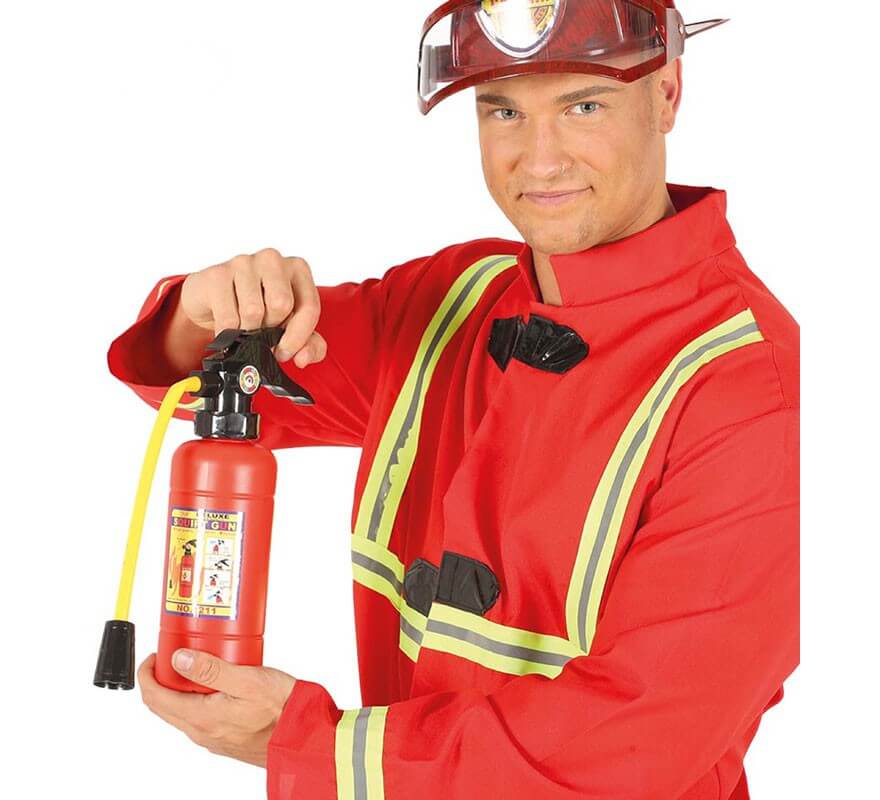Atosa disfraz bombero hombre adulto rojo XS