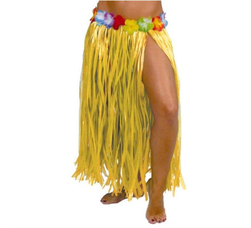 Saia havaiana com flores em várias cores 75 cm