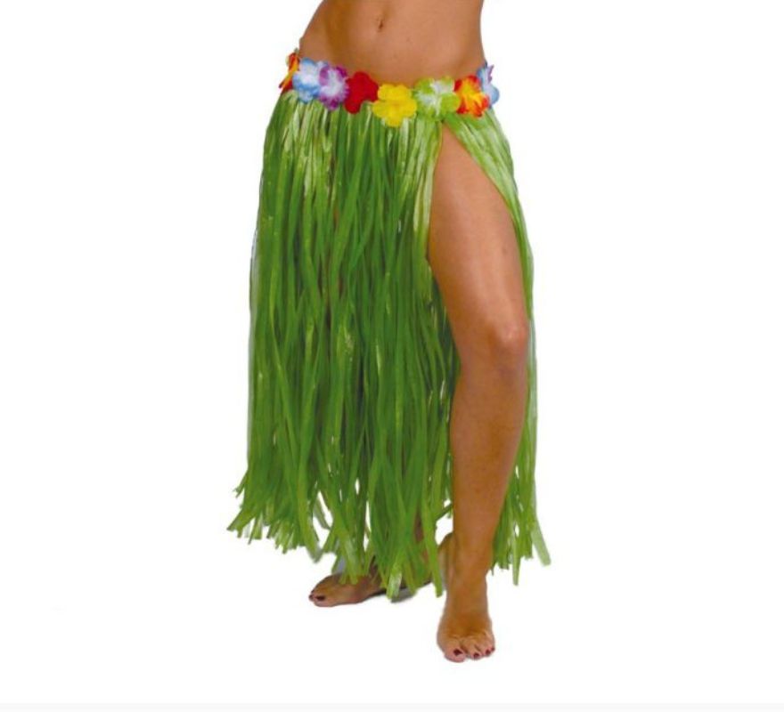 Saia havaiana com flores em várias cores 75 cm