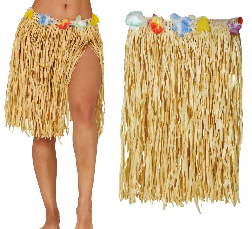 Adult 40cm Hawaiian straw skirt