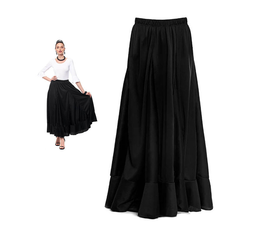 Disfraz de Vestido Sevillana Borde negro para mujer