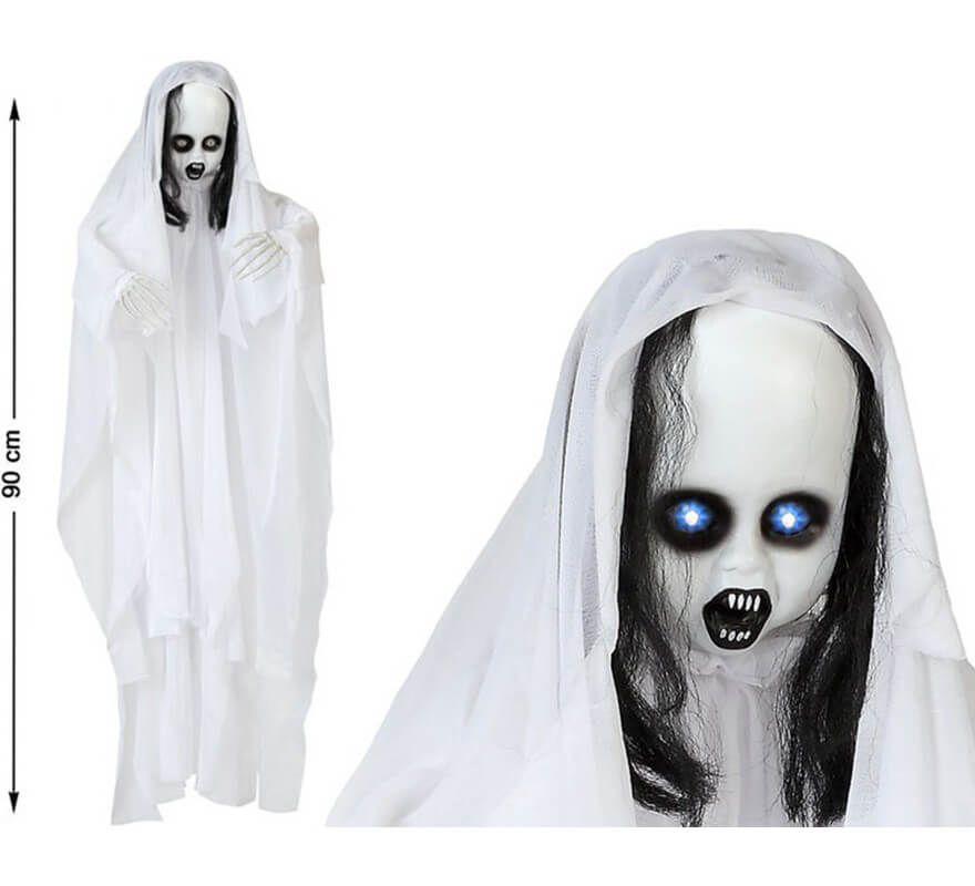 90 cm Hanging Ghost with Light and Sound