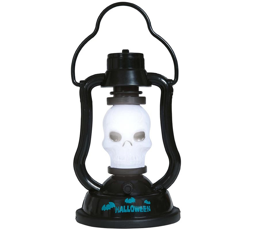 Skull Lantern Light and Sound 15 cm