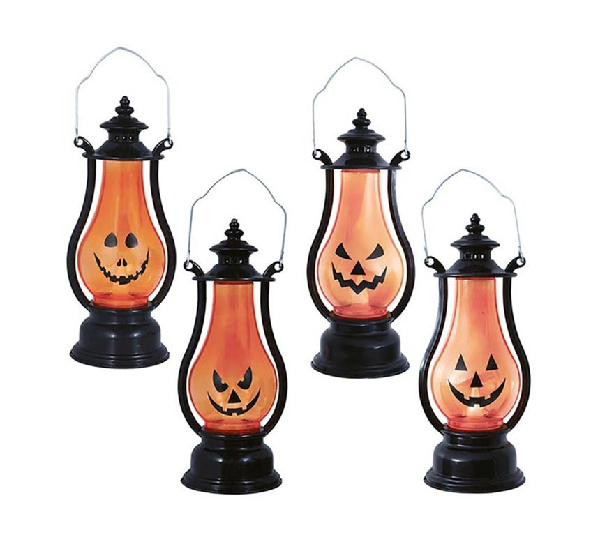 Pumpkin Lantern with Light assorted 16 cm