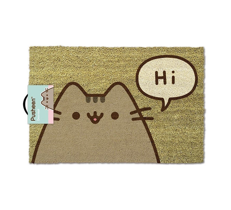 Pusheen Hi coconut doormat