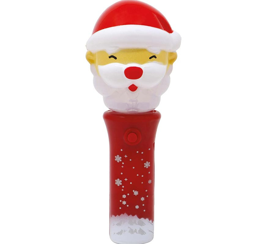 Santa Claus figure with wand, light and rope 13 cm