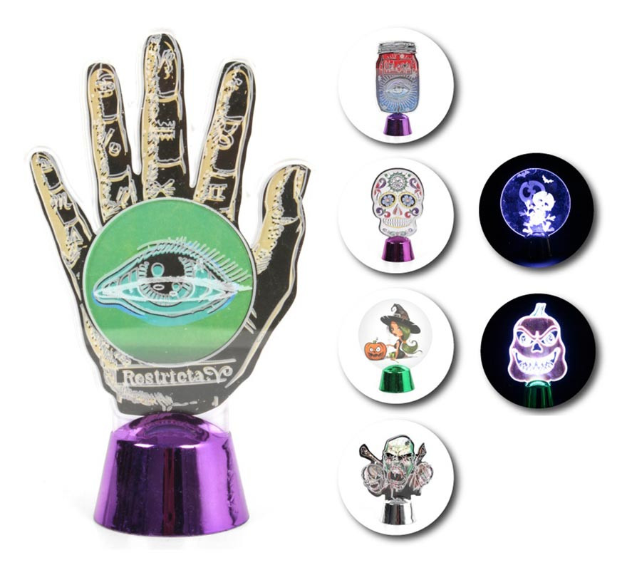 Figura decorativa de Halloween com base e luz em diversos modelos