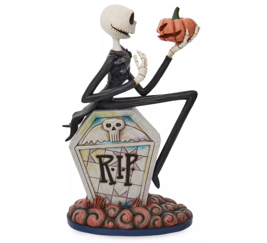 Jack Skellington figure on Jim Shore grave