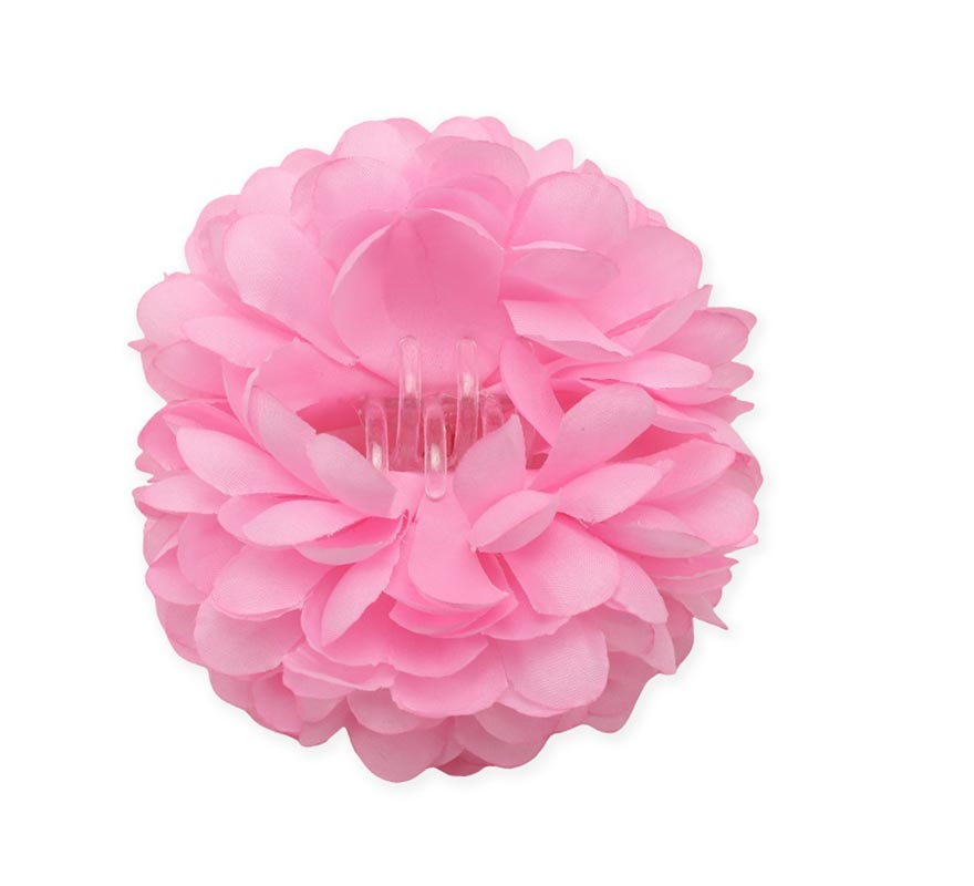 Flor com grampo de cabelo em várias cores de 11 cm