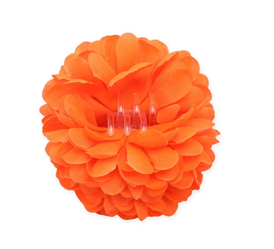 Flor com grampo de cabelo em várias cores de 11 cm