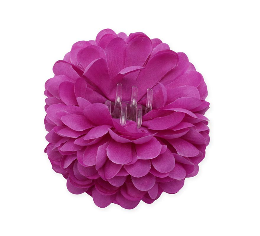 Flor com grampo de cabelo em várias cores de 11 cm