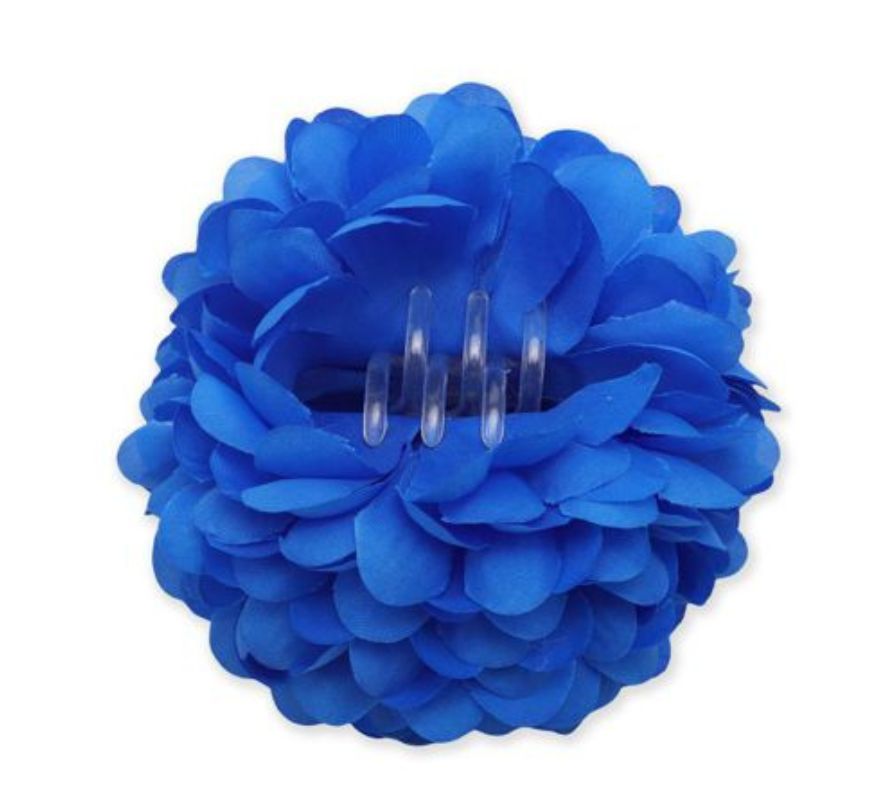 Flor com grampo de cabelo em várias cores de 11 cm