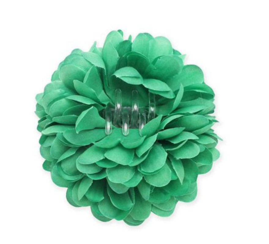 Flor com grampo de cabelo em várias cores de 11 cm