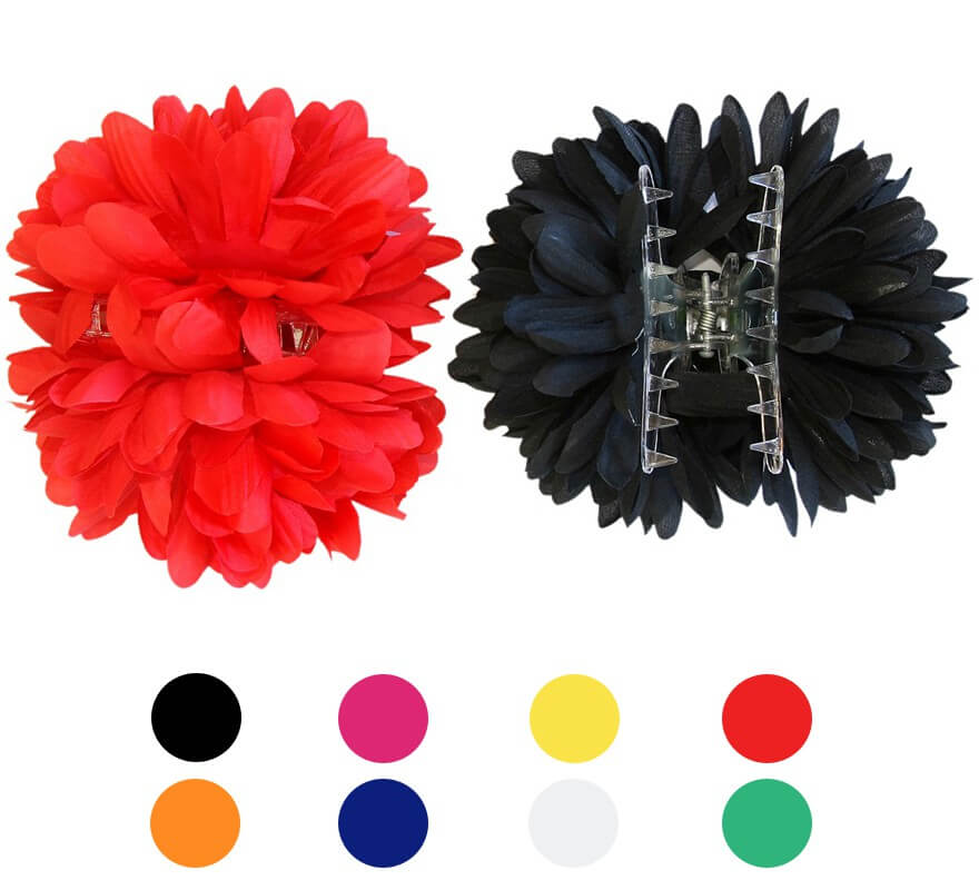 Comprar Flor de Pinza Roja y Negra - Flores y Peinetas de Flamenca