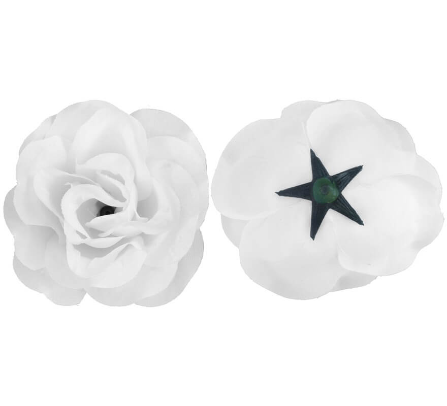 White Rose Flower for Flamencas and Chulapas