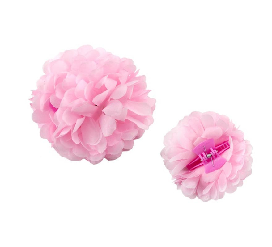 Pink Sevillana flower with 13 cm clip