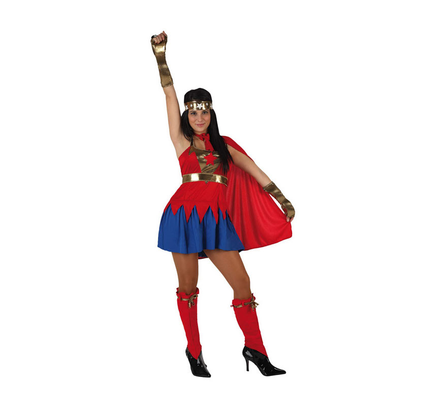 Disfraz de Super Heroína roja para mujer talla M-L